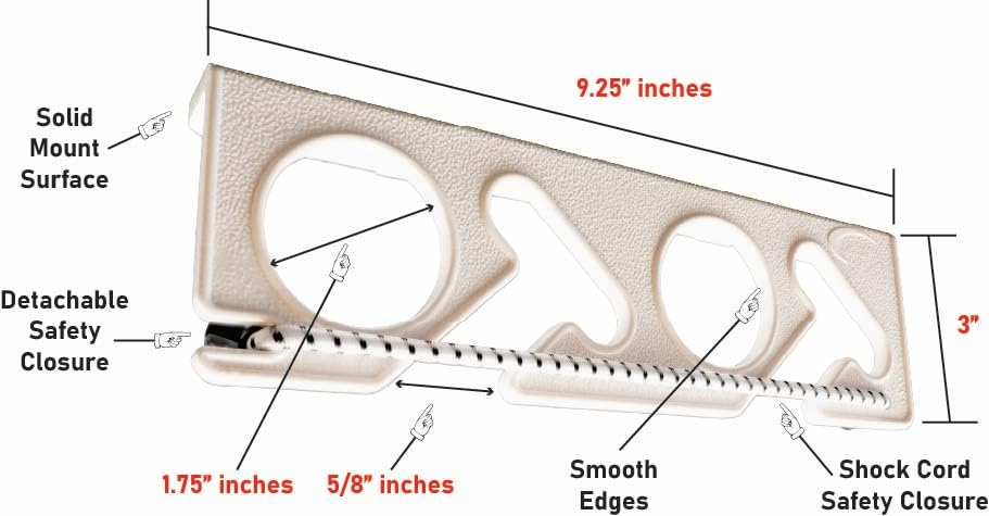 ColdTuna Ultimate 4 Rod Sitter wall mount keeps fishing rods neatly stored and accessible.