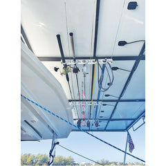 ColdTuna Ultimate Rod Sitter wall mount in a garage for quick access