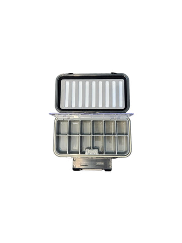 Coldwater Fly Box with slit-foam stores up to 216 flies, ideal for on-water setups.