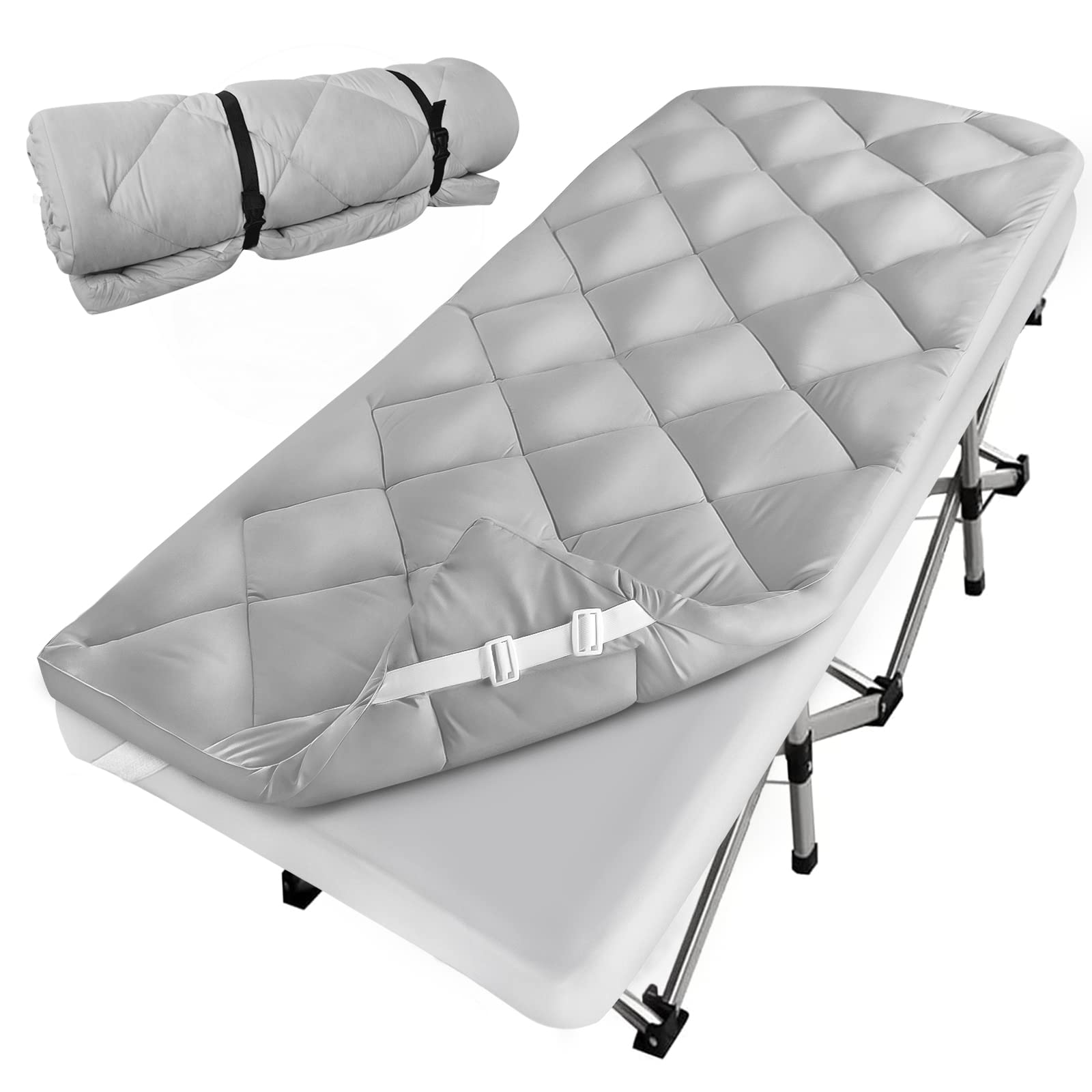 Coldwind cot mattress pad on a cot shows versatile camping use.