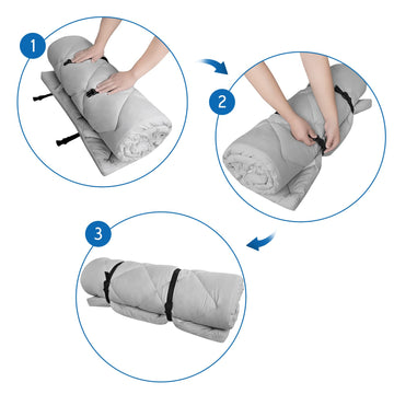 Coldwind cot mattress pad weighs about 4 lbs for easy carry.