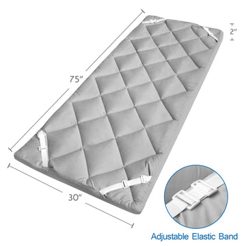 Coldwind cot mattress pad 2-inch thick for cushioned rest.