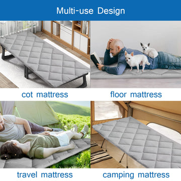 Coldwind cot mattress pad rolled up for portable camping storage.