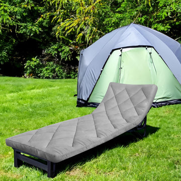 Coldwind cot mattress pad slip-resistant surface stays in place.