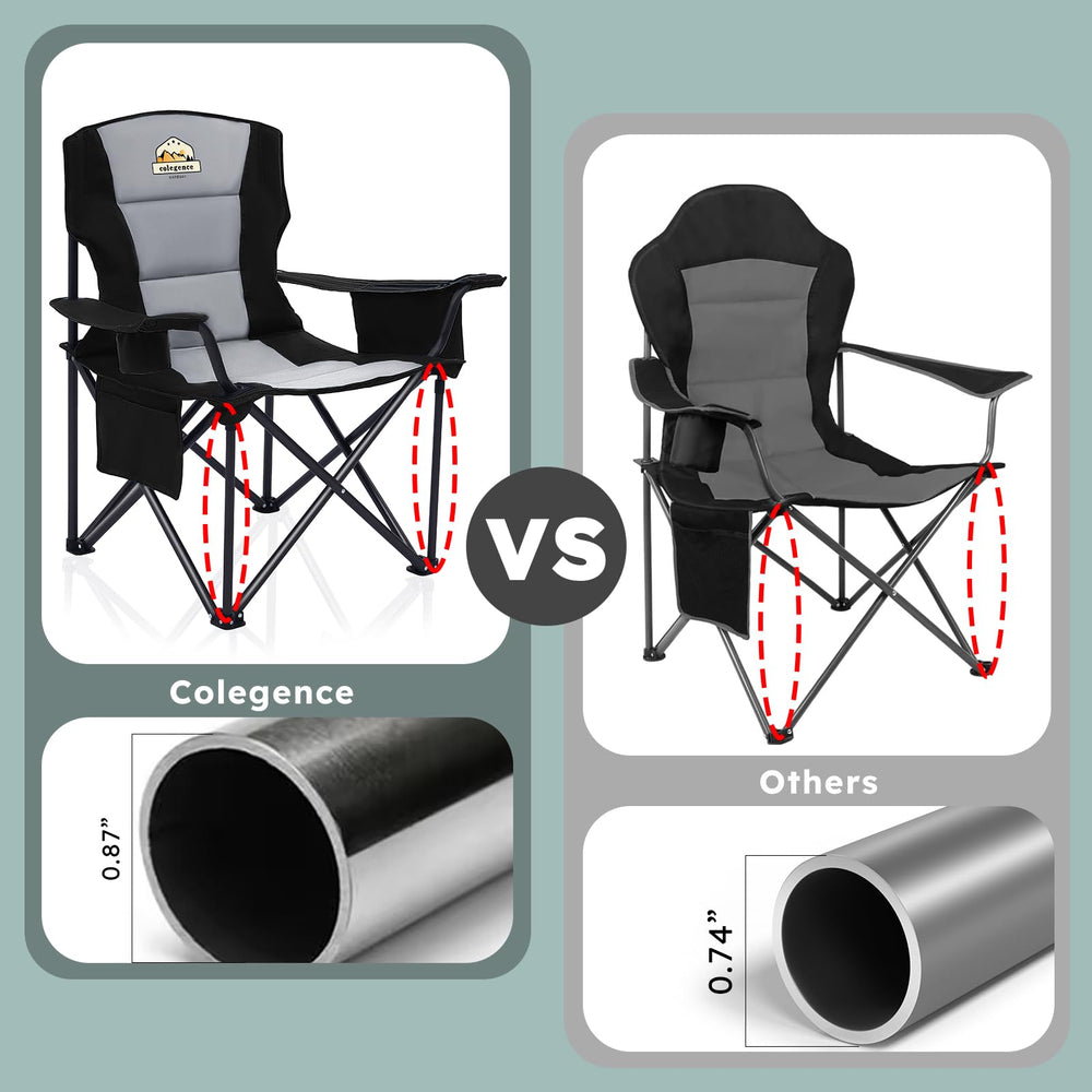Colegence chair with cup holder ideal for beverages outside.