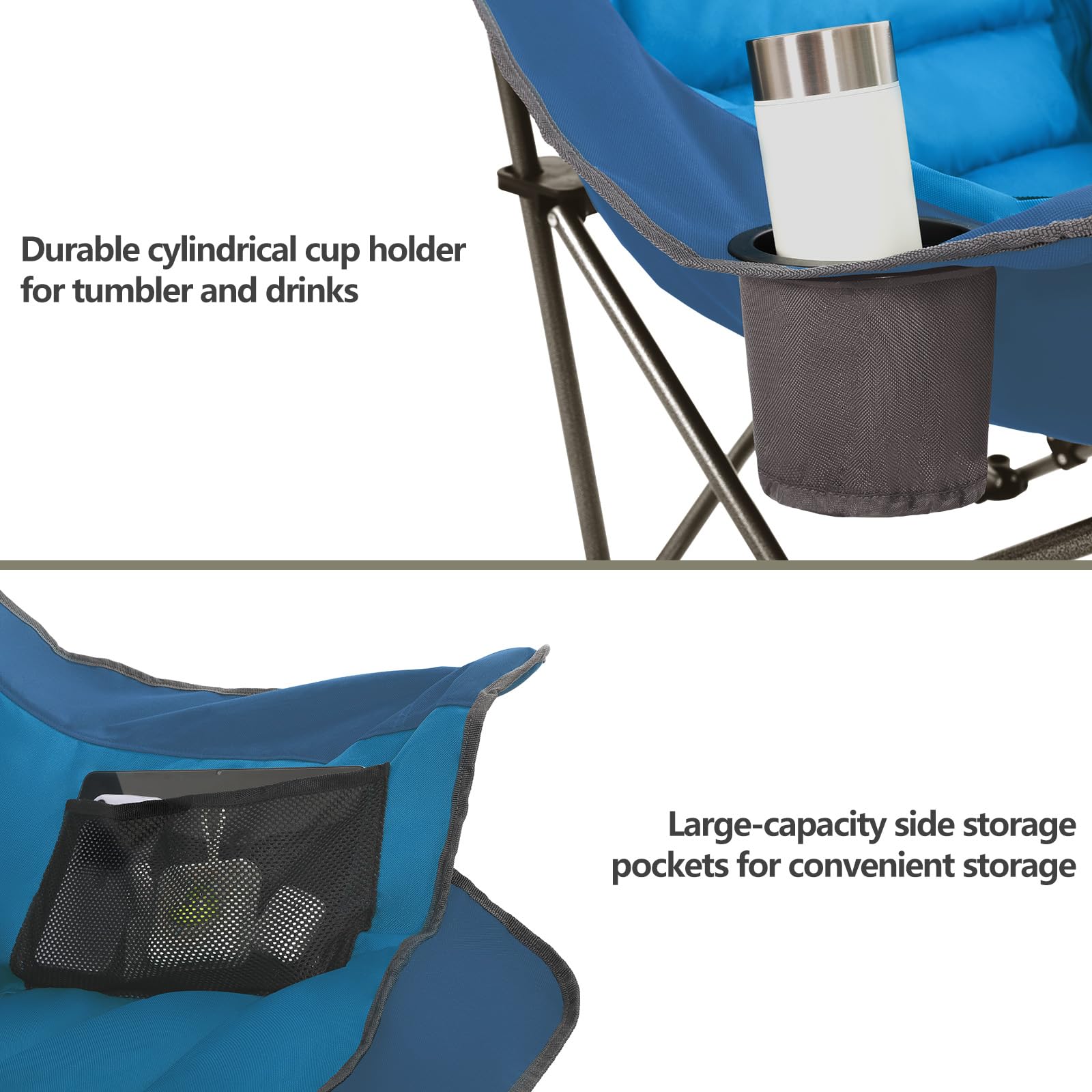 Colegence compact 13.3-pound chair with carry bag and backpack-style strap.