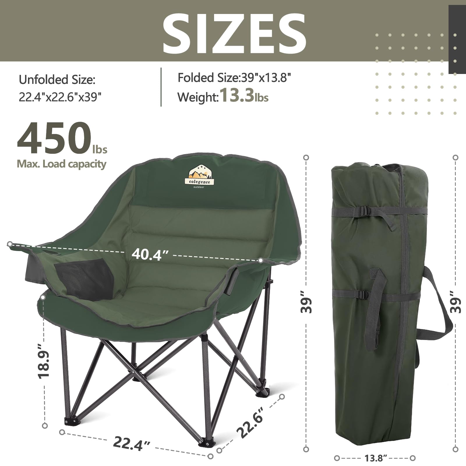 Colegence chair with cup holder and side pockets keeps essentials within easy reach.