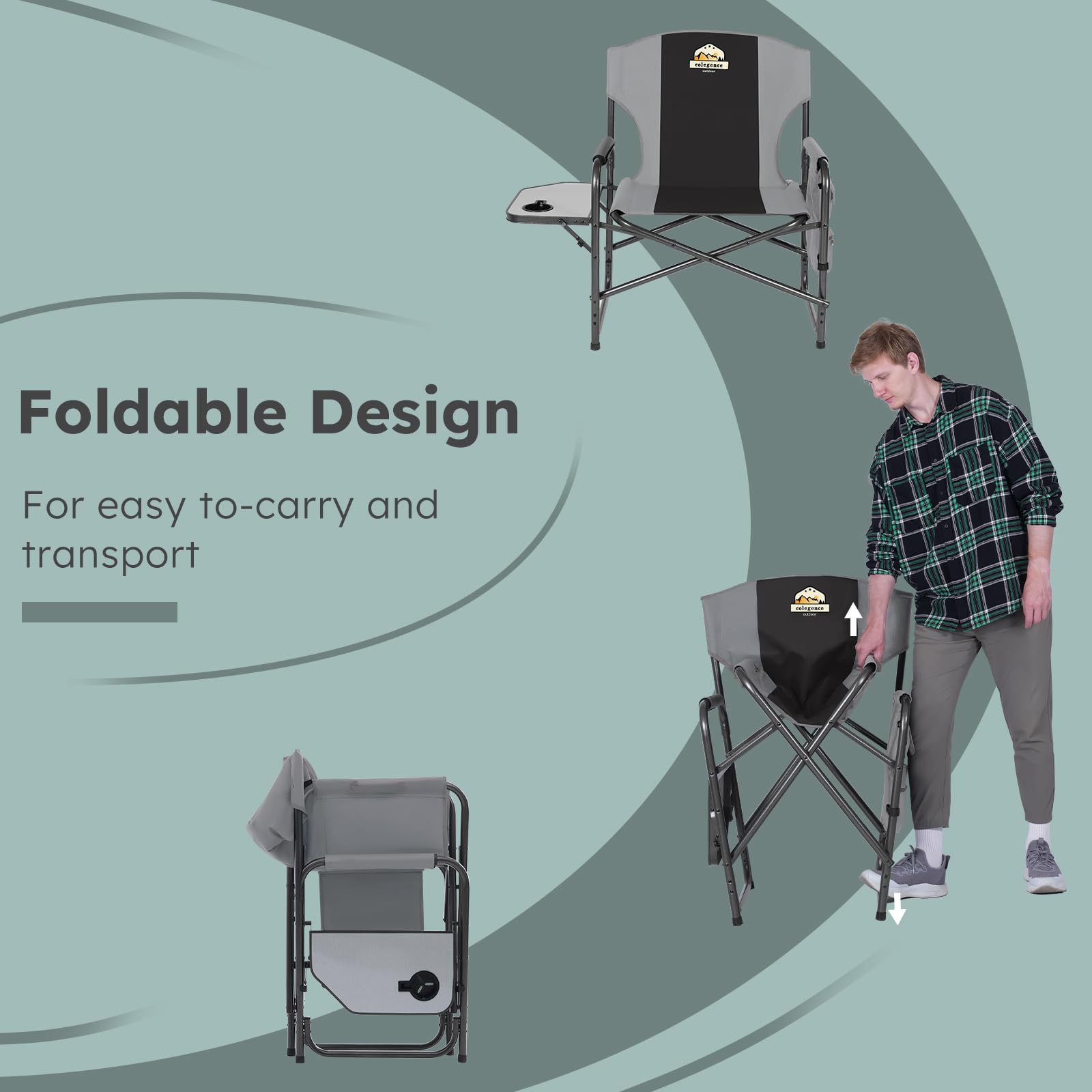 Colegence pre-assembled foldable design with carrying handle for easy transport.
