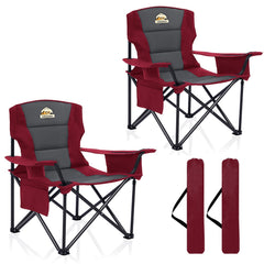 Colegence oversized camping chair front view with spacious seating outdoors