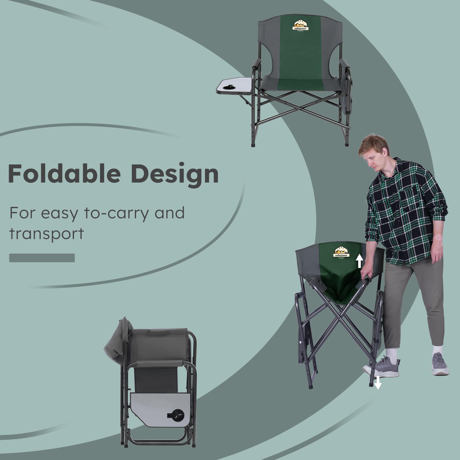 Colegence pre-assembled design lets you sit quickly outdoors.