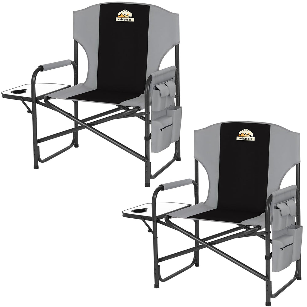 Colegence oversized directors chair outdoor set 2 with sturdy steel frame for rugged outdoor seating.