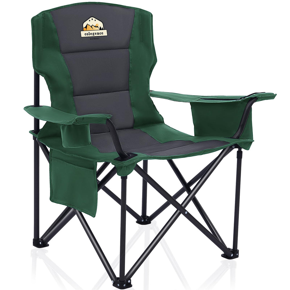 Colegence oversized folding camping chair with wide seat for comfortable outdoors