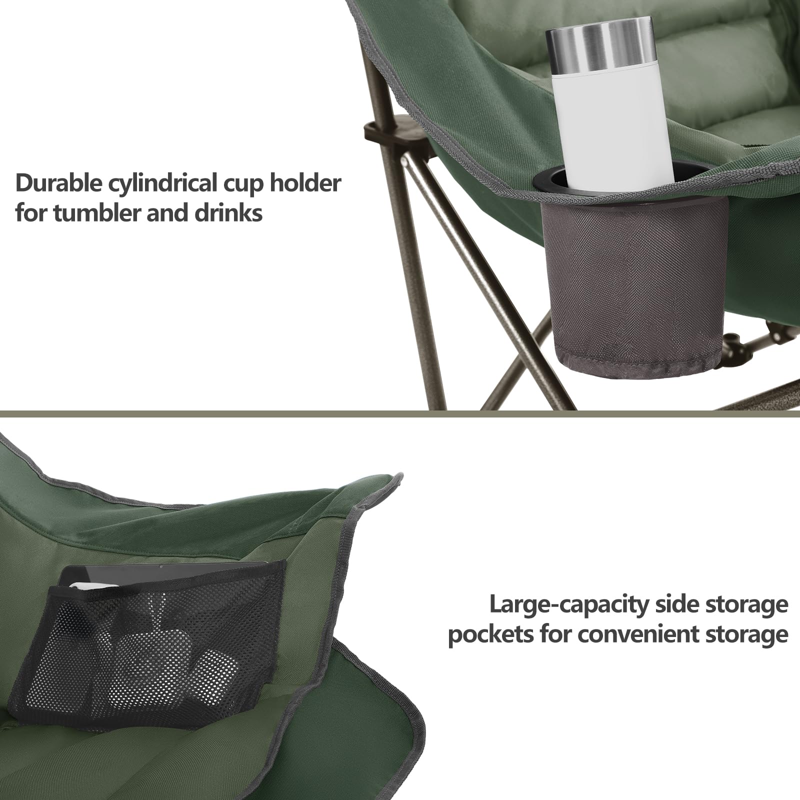 Colegence strong steel supports feel rugged, ensuring lasting performance outside.