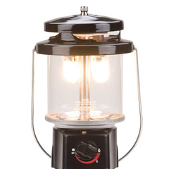 Coleman lantern side profile highlighting stable base for transport