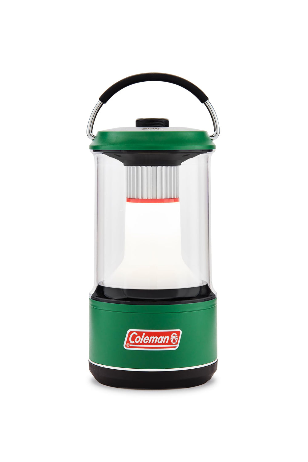 Coleman 1000L lantern with BatteryGuard preserves power for extended outdoor use.