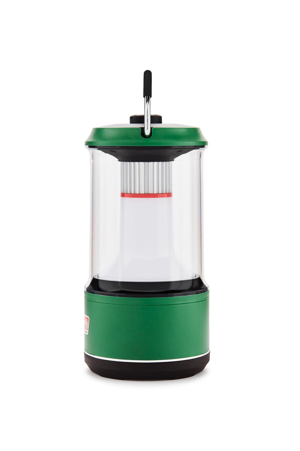 Coleman 1000L lantern shown in rugged, water-resistant design for camping conditions.