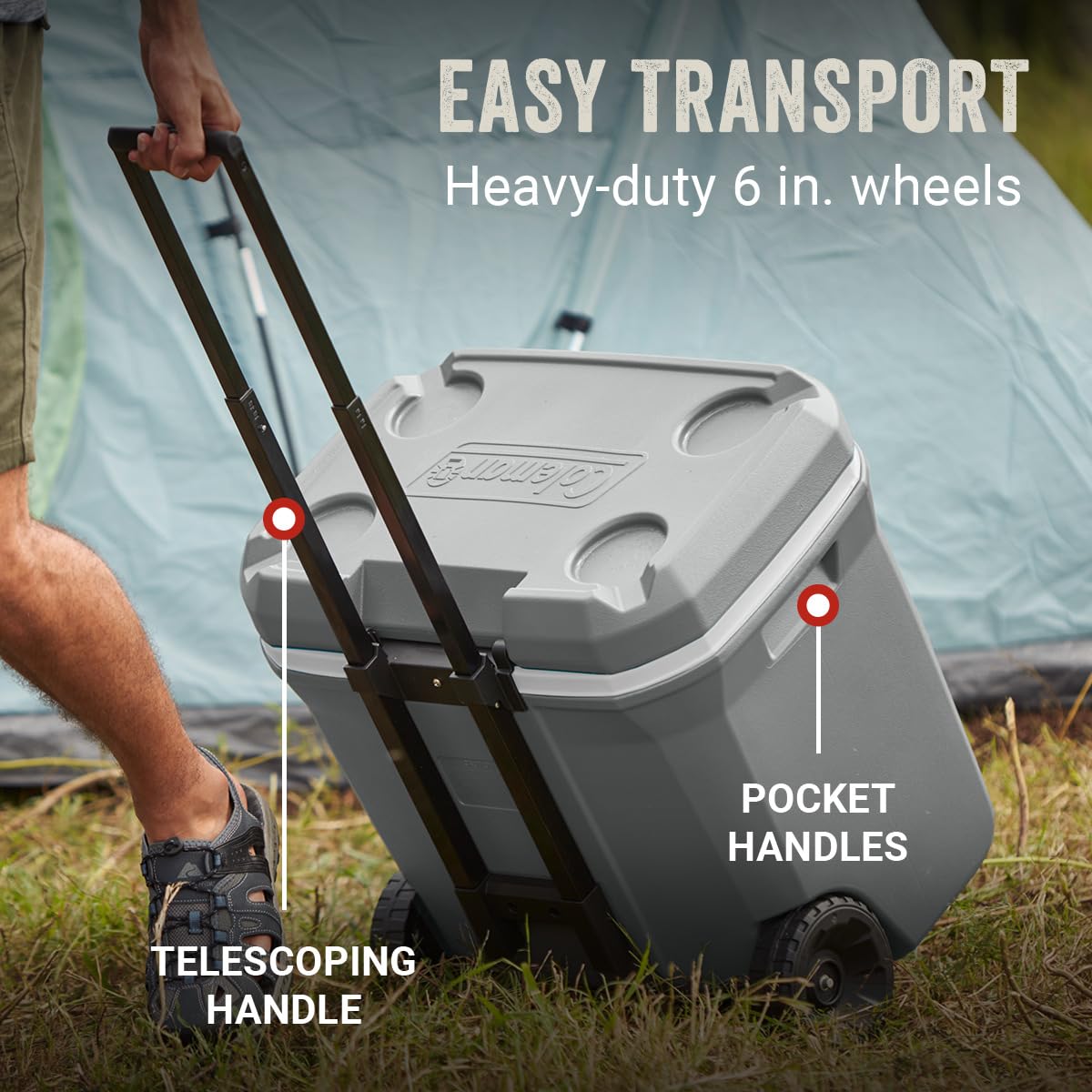 Coleman 316 Series Have-A-Seat lid supports up to 250 lbs for extra seating
