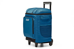Coleman 42-can soft rolling cooler viewed from the front, portable cooling for outings.