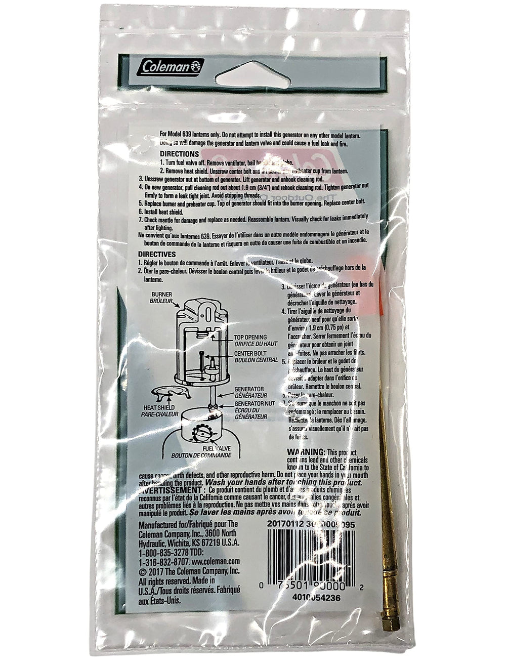 Coleman 639-series compatibility illustration shows lanterns 639/639B compatibility