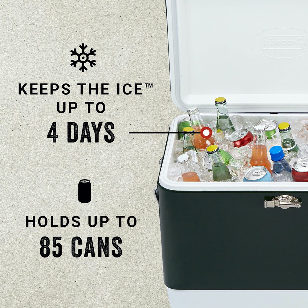 Coleman 85-can capacity fits plenty of beverages for groups.