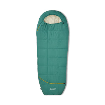 Coleman Big Bay sleeping bag headrest hood provides extra warmth and comfort.