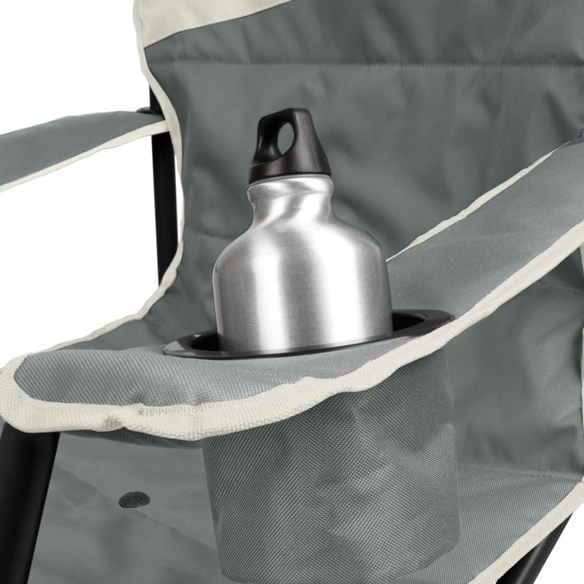 Coleman Big-N-Tall chair seat drains to stay dry after rain