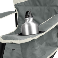 Coleman Big-N-Tall chair seat drains to stay dry after rain