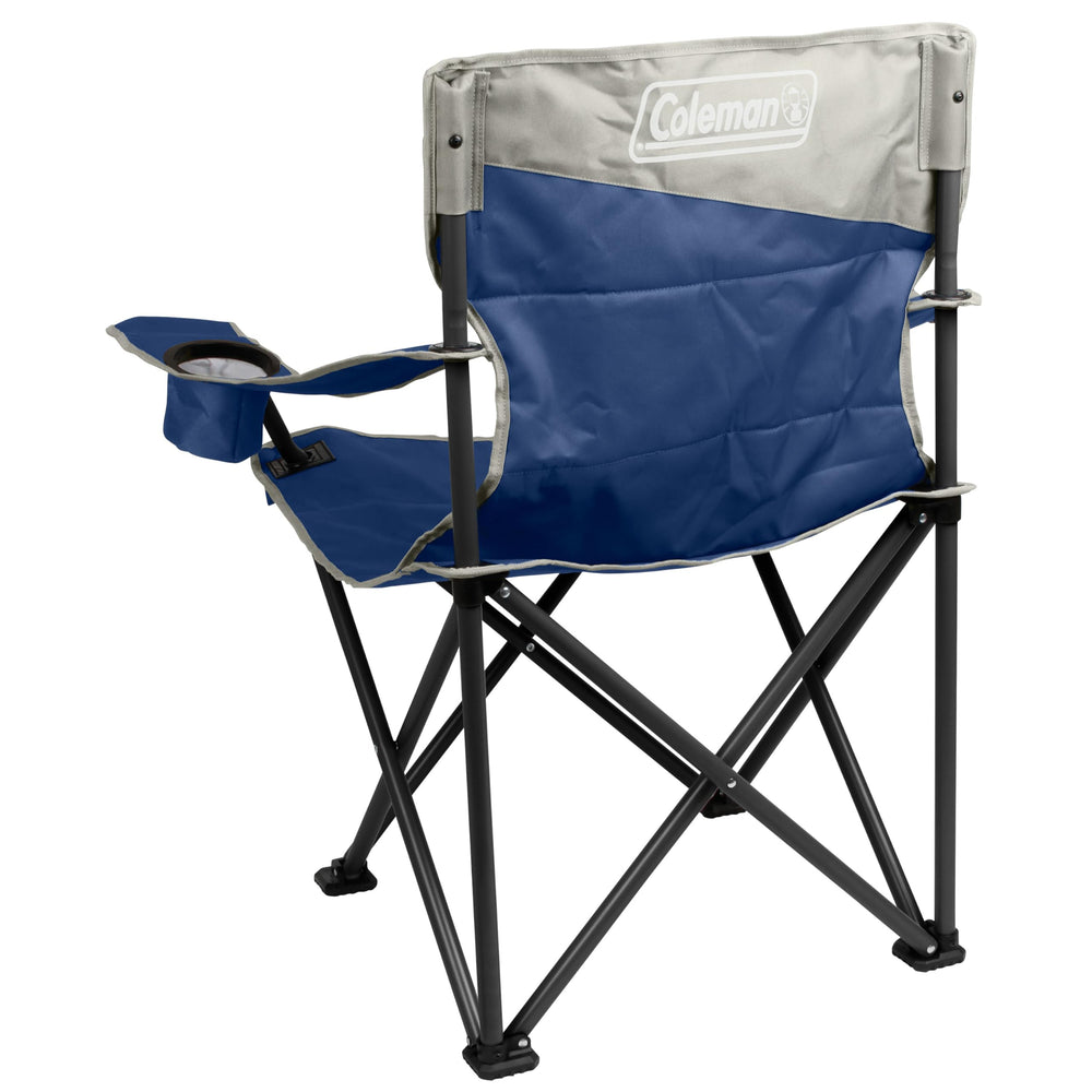 Coleman Big-N-Tall chair drain system channels spills for a dry seat