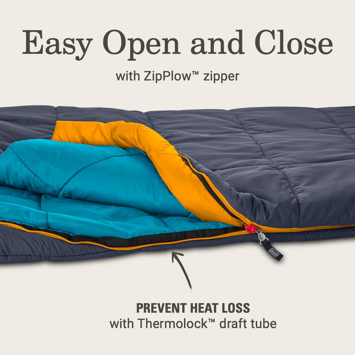 Coleman Big Bay compressible stuff sack for quick packing after camping.