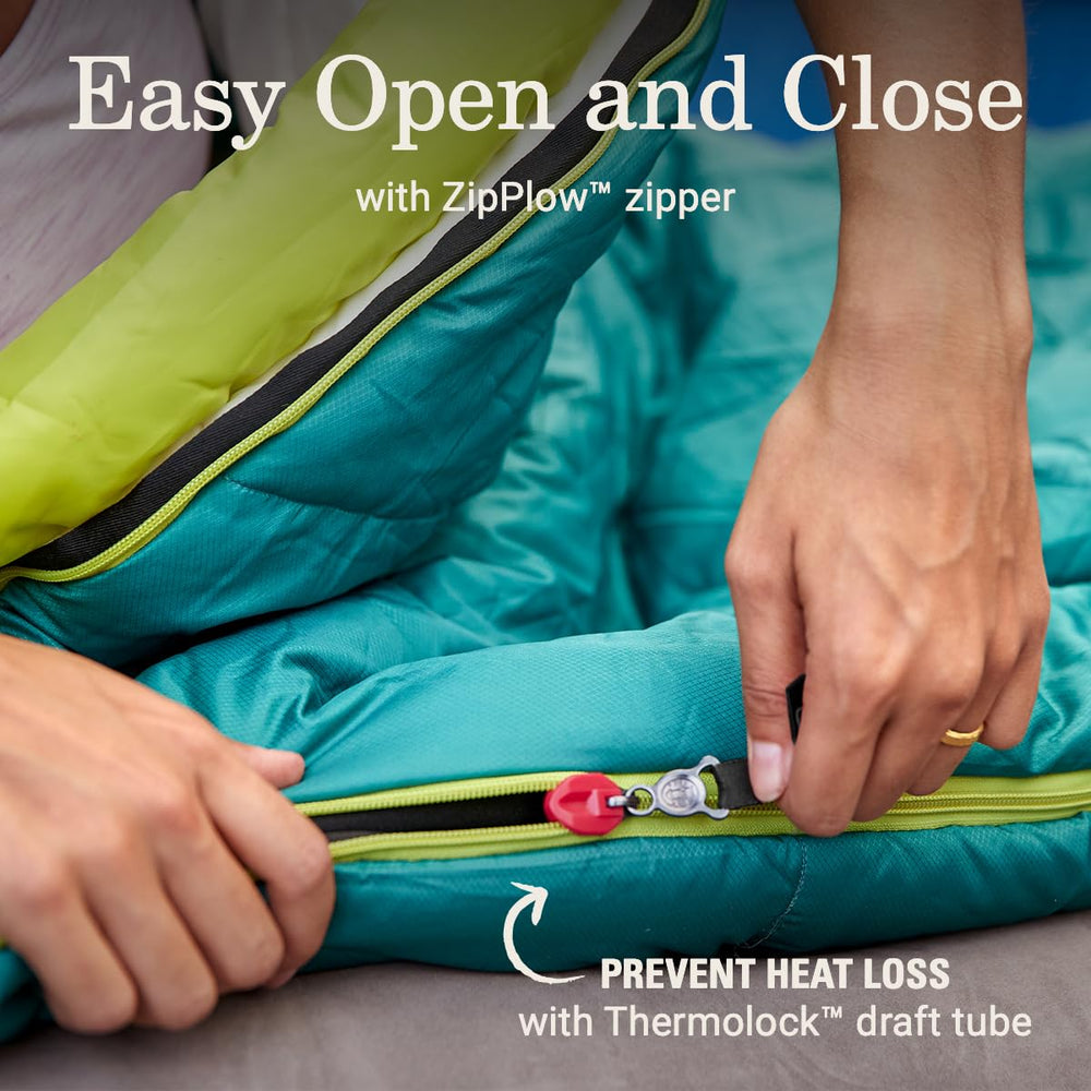 Coleman foot ventilation promotes airflow on warmer nights.