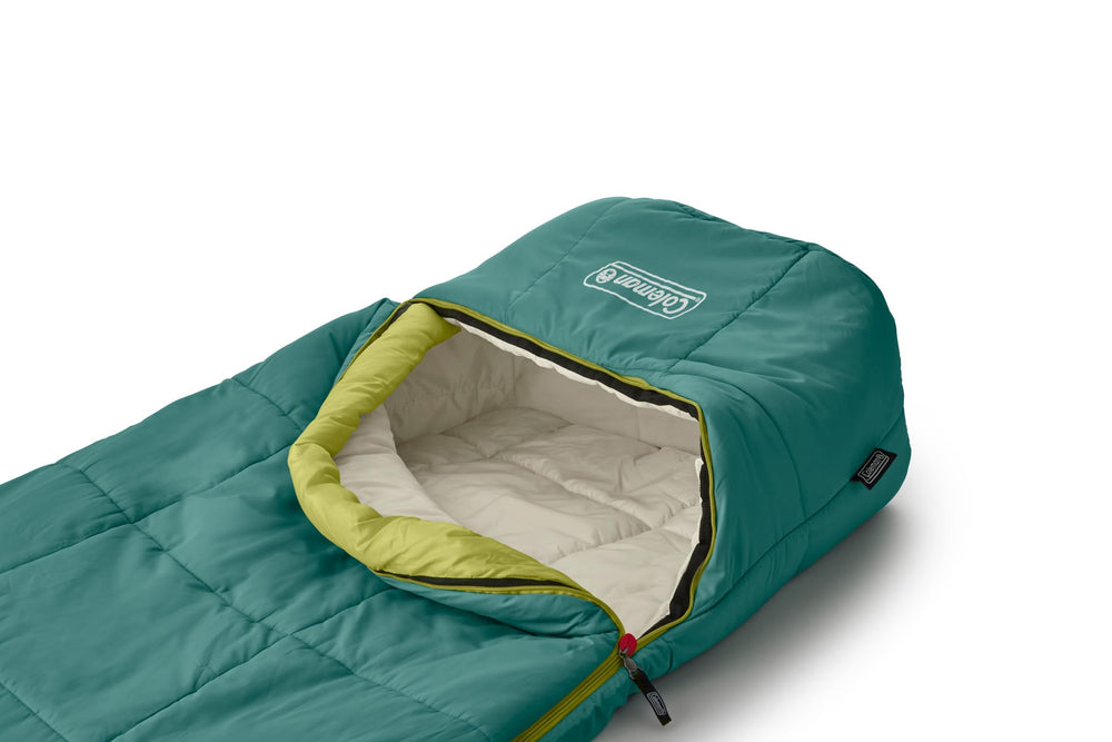 Coleman compressible stuff sack for quick packing.