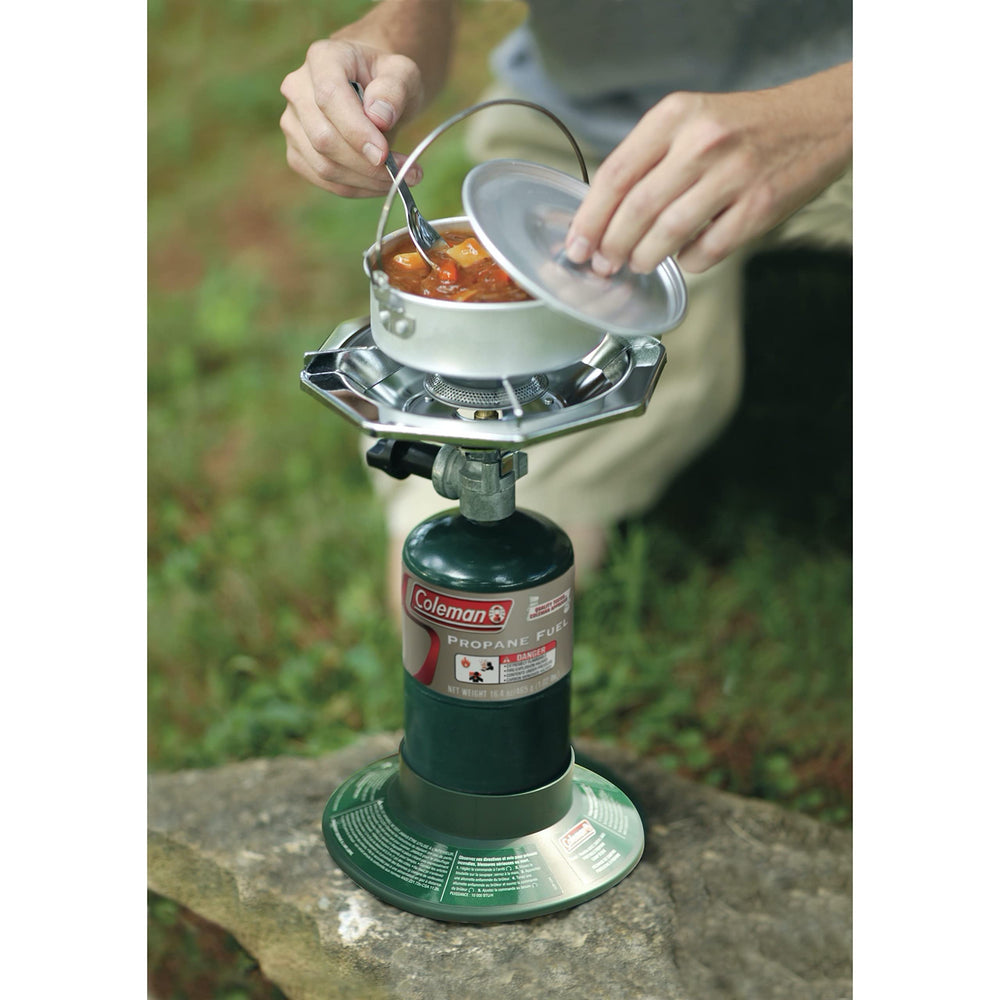 Coleman BottleTop adjustable burner enables precise temperature control