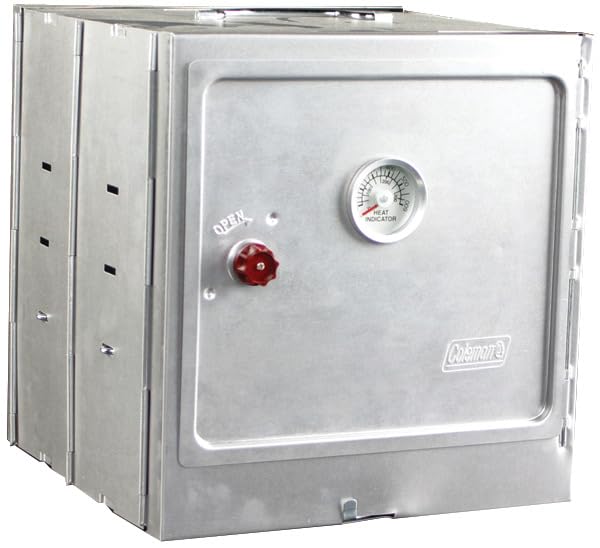 Coleman Camp Oven Silver top view for easy meal prep on the go.