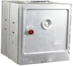 Coleman Camp Oven Silver top view for easy meal prep on the go.