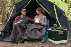 Coleman Carlsbad dark room sleeping interior offers cooler, darker rest.