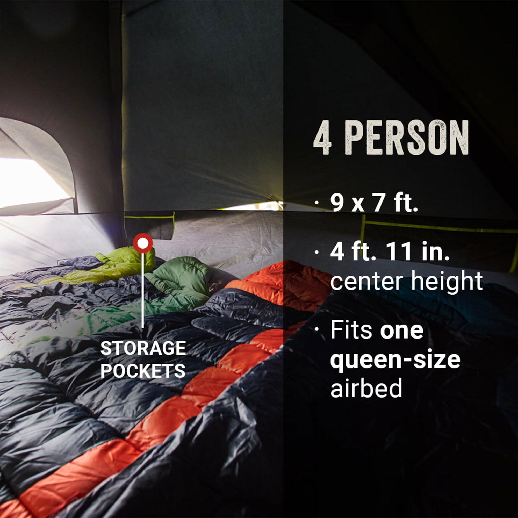 Coleman Carlsbad side view highlights compact yet practical setup for outdoor use