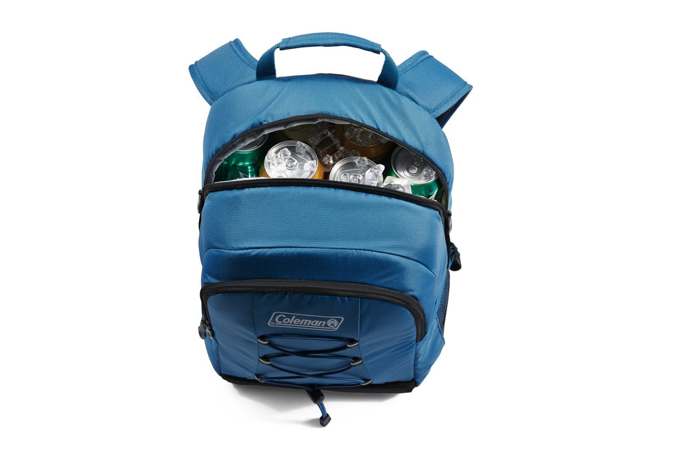 Coleman Chiller Backpack Side Straps demonstrate easy carrying on hikes.