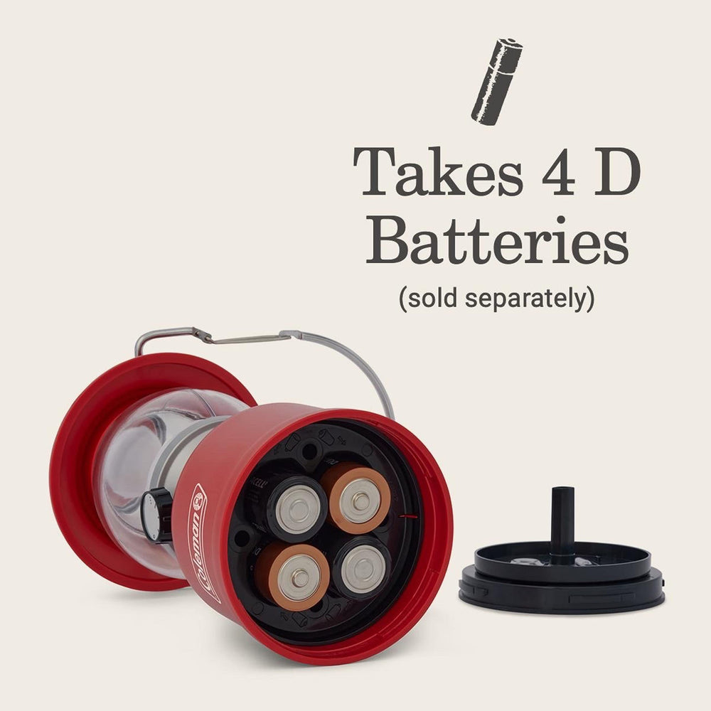 Coleman Classic LED Lantern durable plastic body for rugged outdoor use.