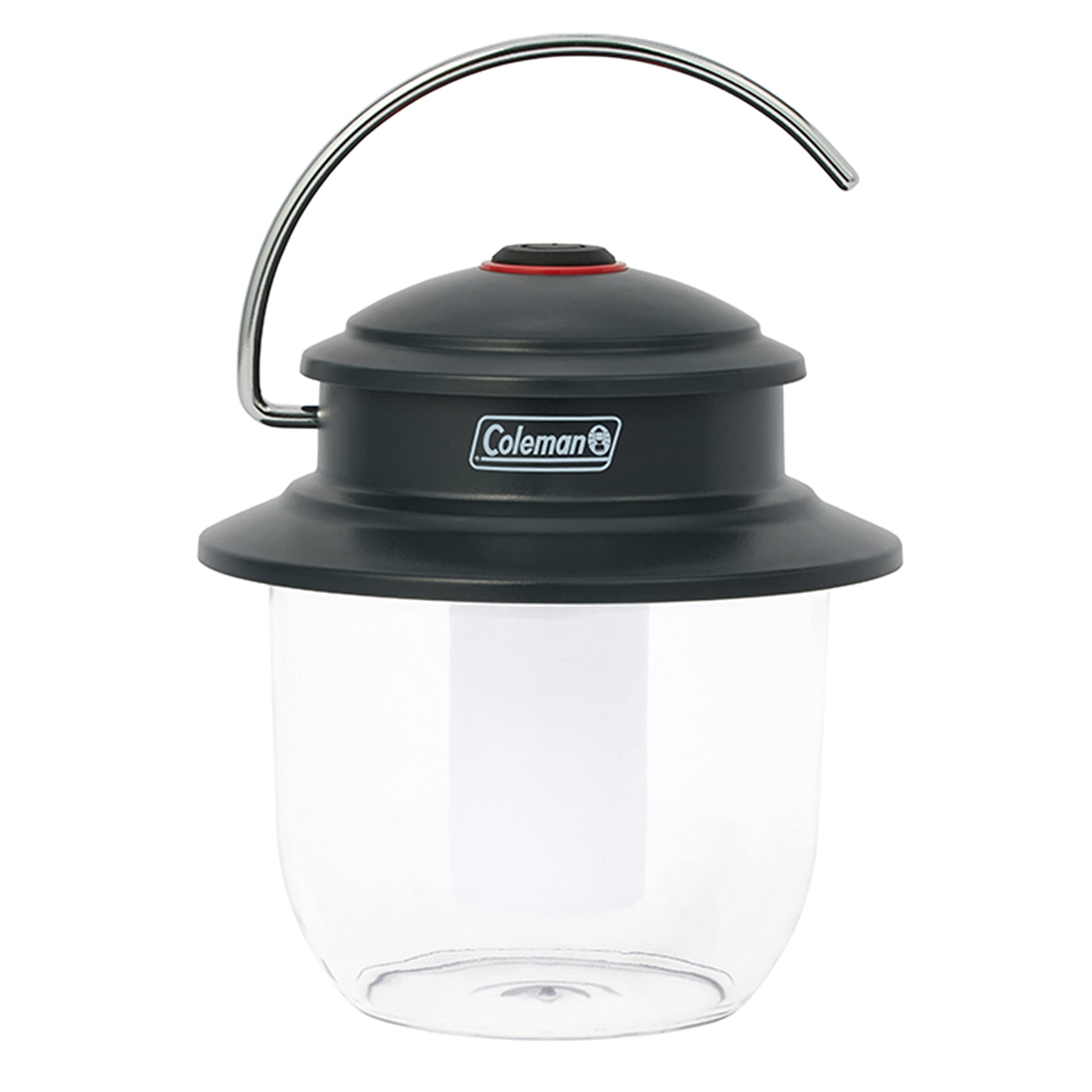 Coleman Classic 800L lantern on a table provides bright campsite lighting.