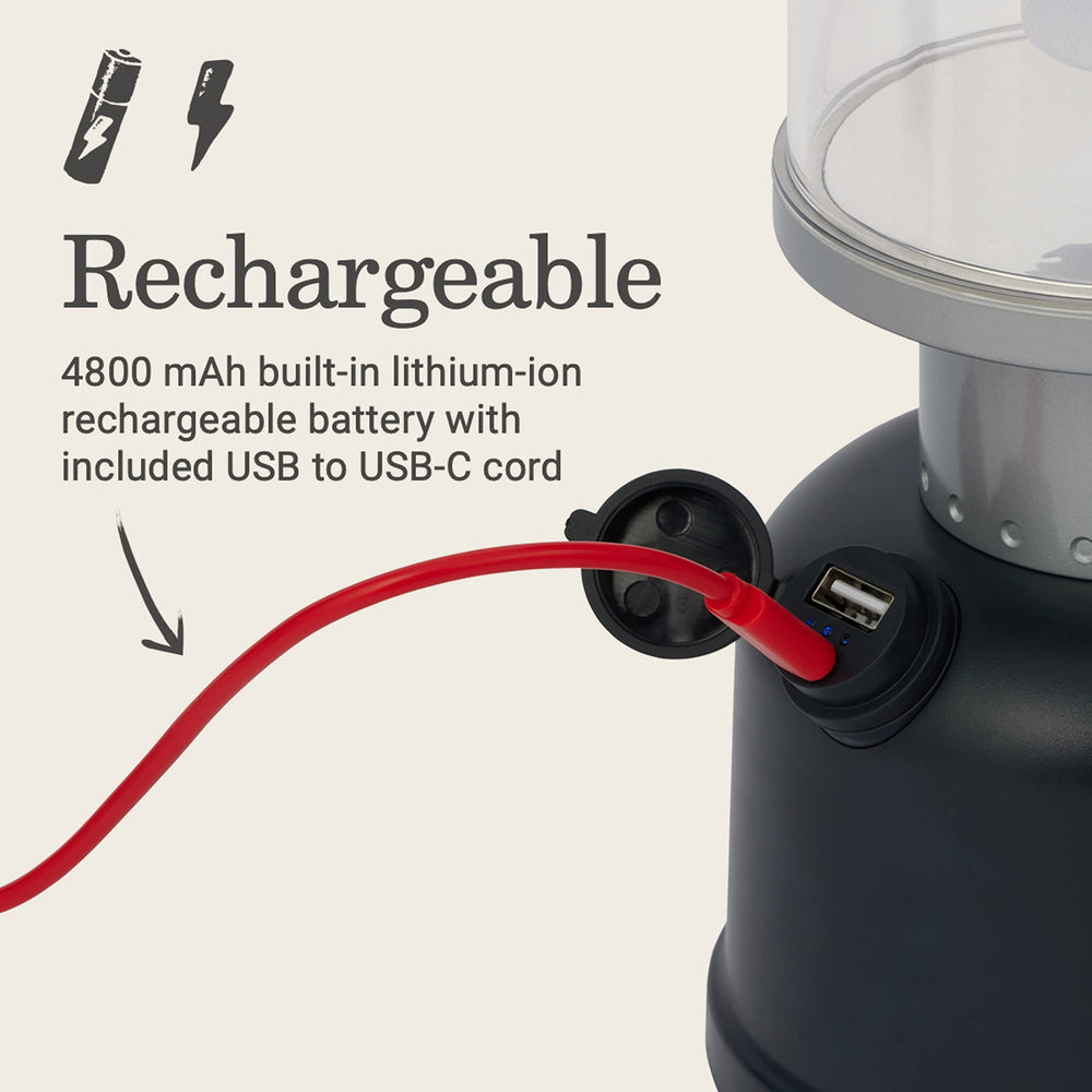 Coleman Classic Rechargeable LED Lantern beam distance view reaches 18 meters for visibility