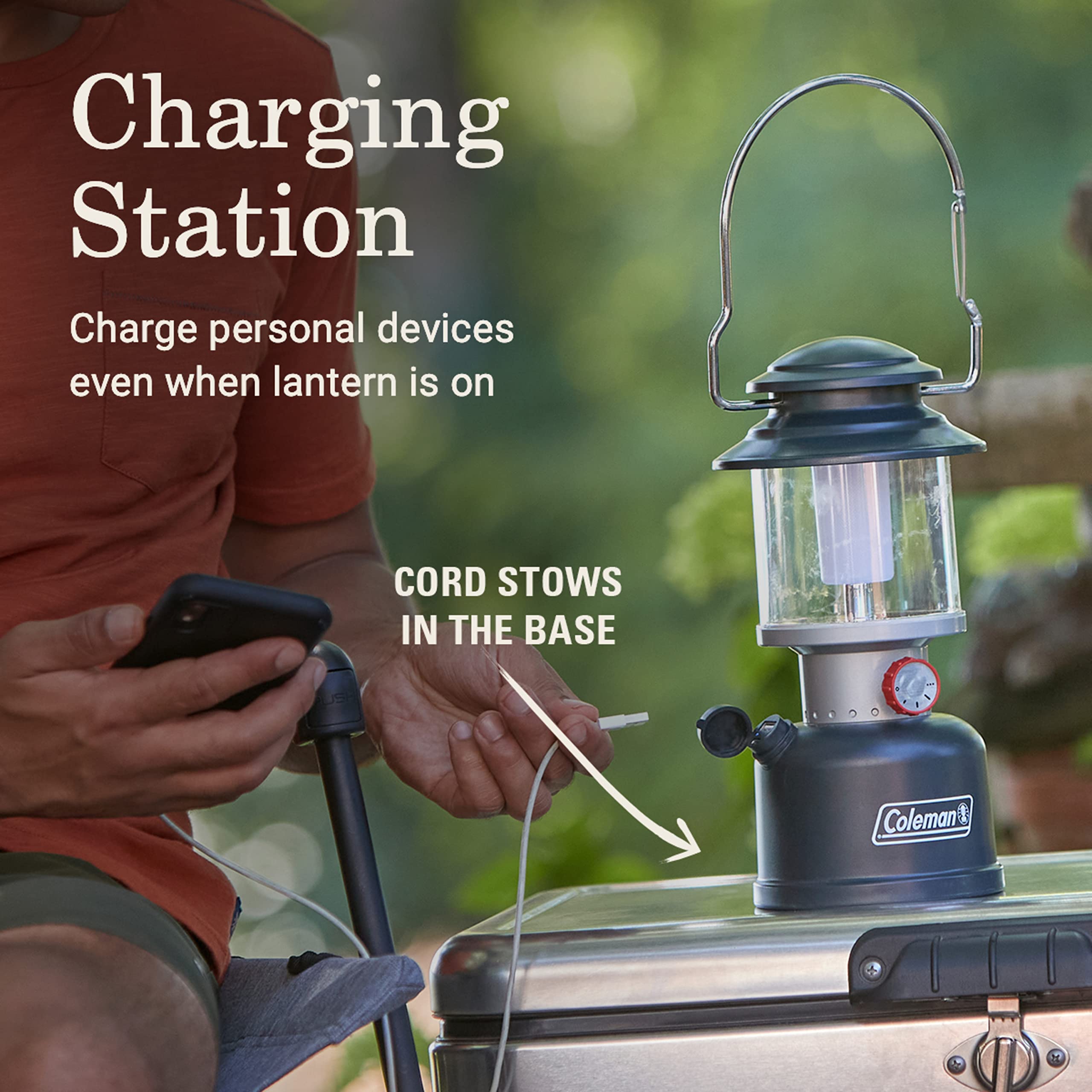 Coleman Classic Rechargeable LED Lantern in use during emergency scenario with versatile lighting
