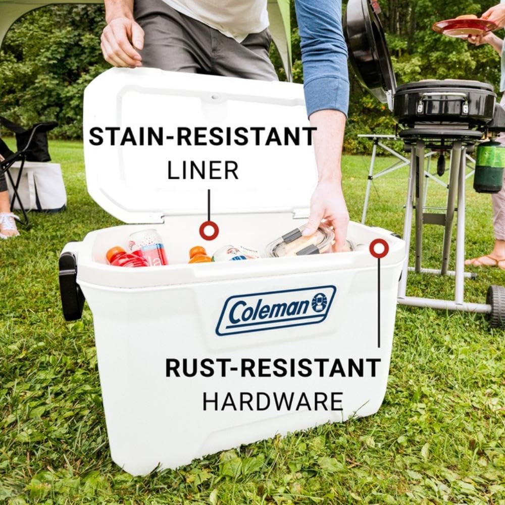 Coleman Classic 52qt Marine Cooler holds up to 80 cans for long days on the water