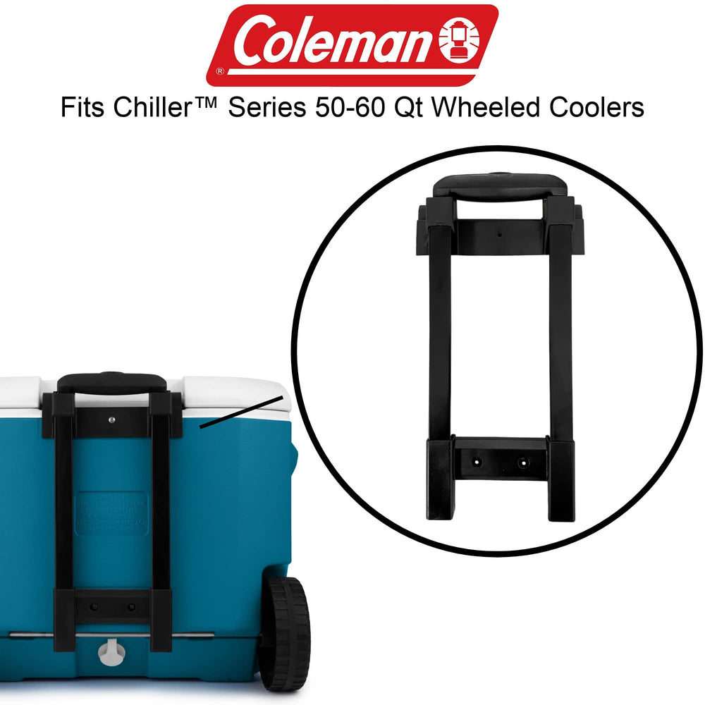 Coleman cooler handle locking 5882A580 C001 dimensions show stable attachments