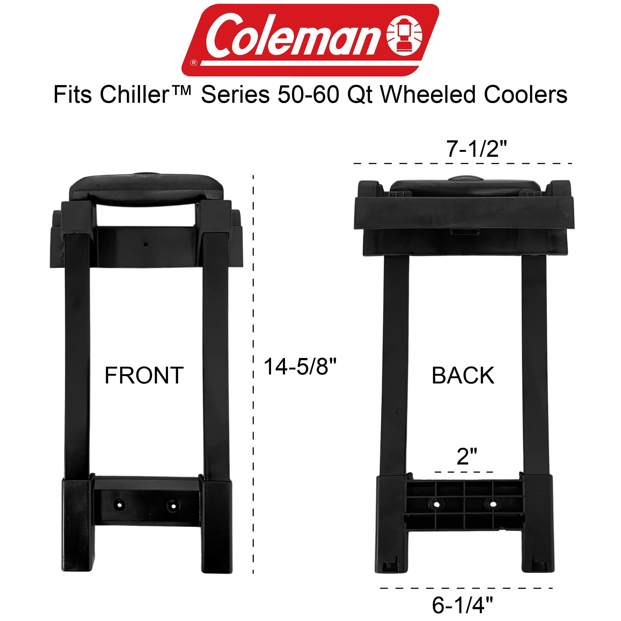 Coleman cooler handle locking 5882A580 C001 telescoping action in use