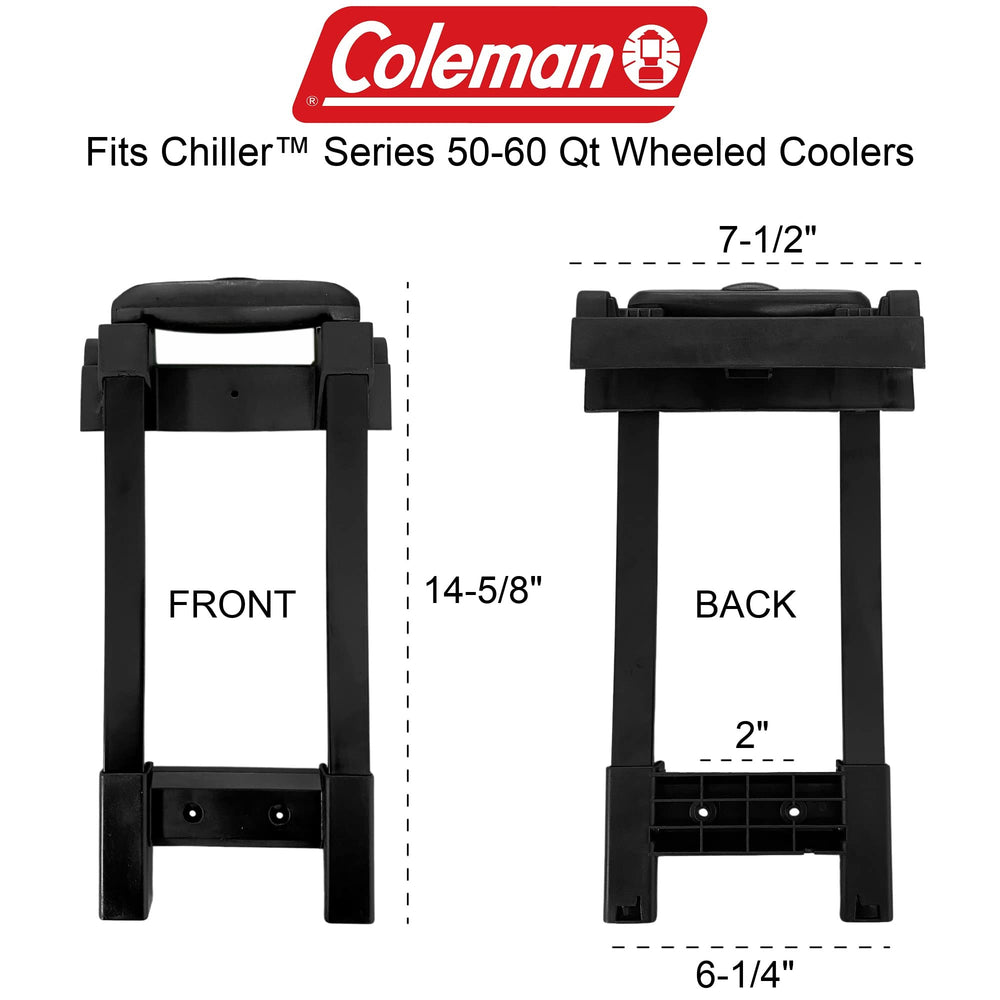 Coleman cooler handle locking 5882A580 C001 telescoping action in use