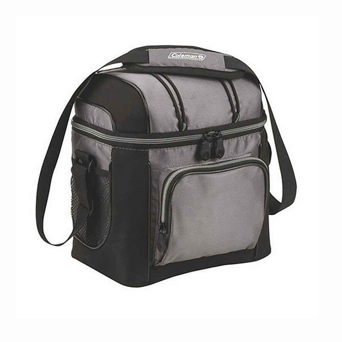 Coleman Soft Cooler 9-Can Gray C024 with adjustable strap for easy transport and day trips