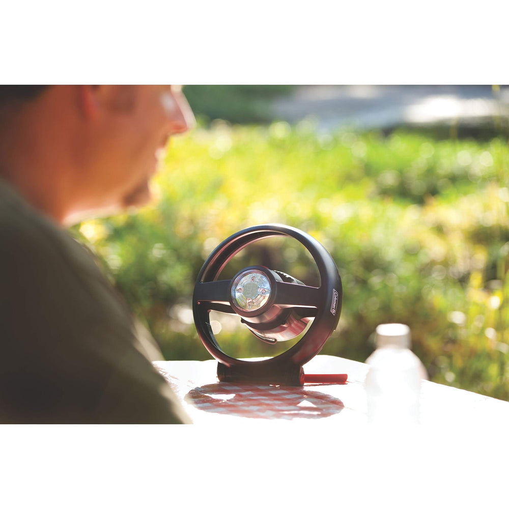 Coleman durable camping fan design withstands rugged outdoor use.