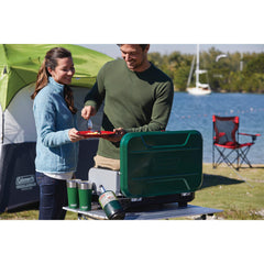 Coleman enamel bowls for meals under the stars, versatile and sturdy.