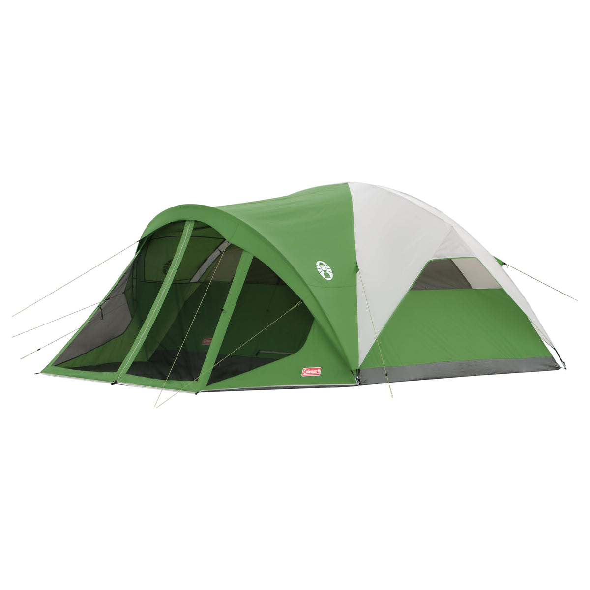 Coleman Evanston tent front view showing roomy interior for six