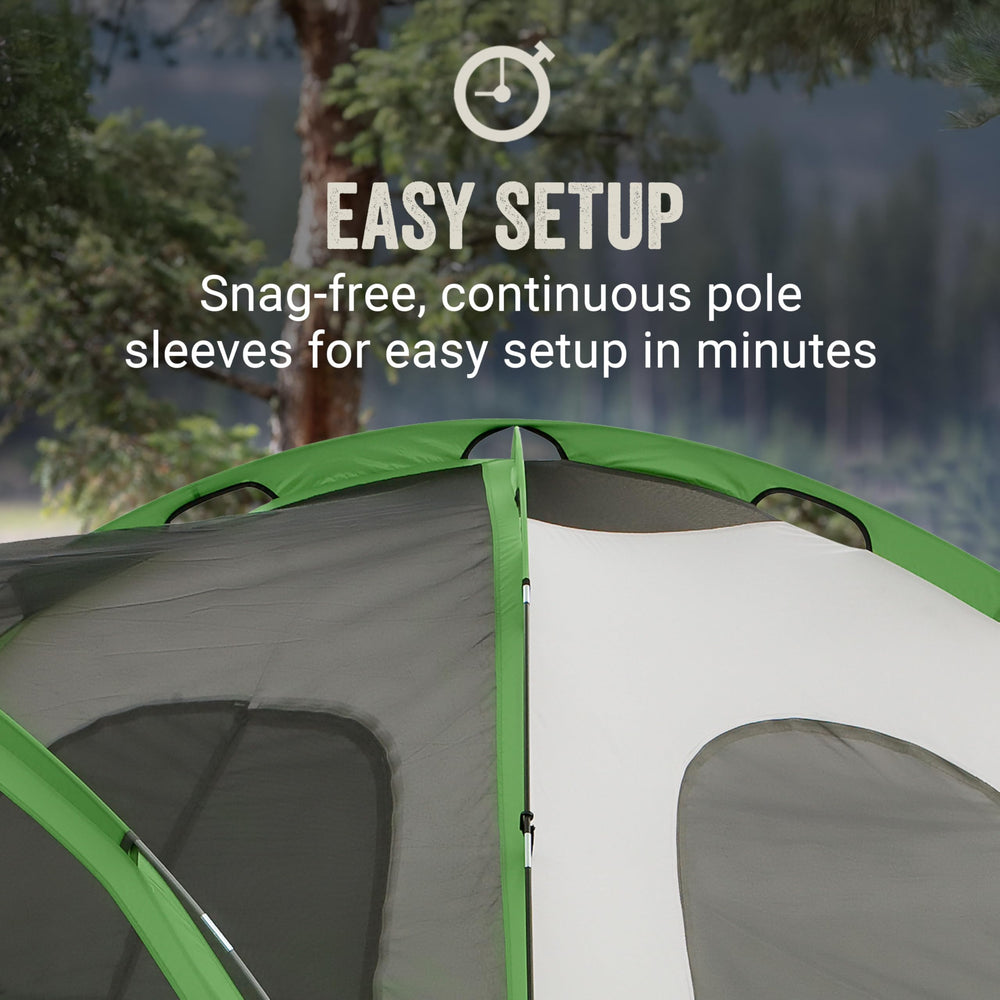 Coleman Evanston color-coded pole sleeves for quick setup